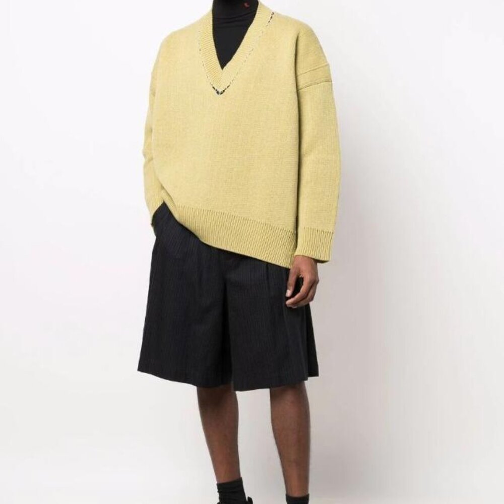 BNWT SS22 RAF SIMONS V NECK OVERSIZED SWEATER 1